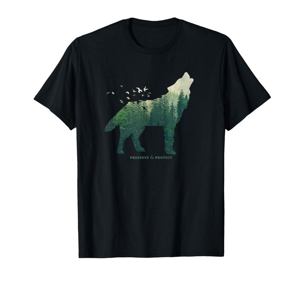 National Park Wolf Preserve Protect T-Shirt - Trendy Graphic for Adults - T-Shirt, Sweatshirt, Hoodie