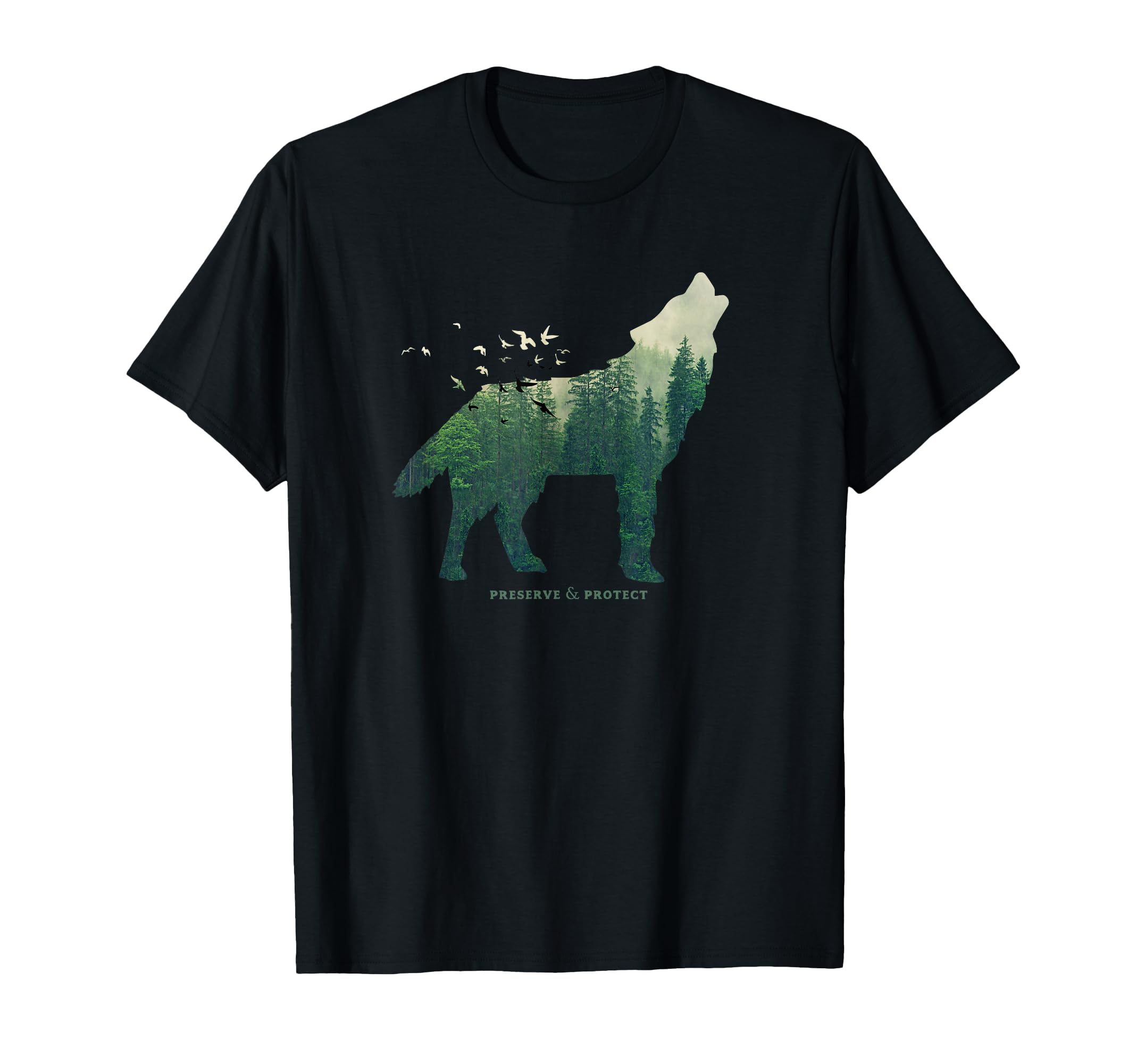 National Park Wolf Preserve Protect T-Shirt - Trendy Graphic for Adults - T-Shirt, Sweatshirt, Hoodie