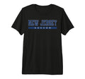 New Jersey Soccer Blue Text Tri T-Shirt - Casual Everyday Wear for Adults - T-Shirt, Sweatshirt, Hoodie
