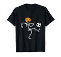 Pumpkin Skeleton Soccer Player Halloween T-Shirt - Custom Art Print Unisex - T-Shirt, Sweatshirt, Hoodie