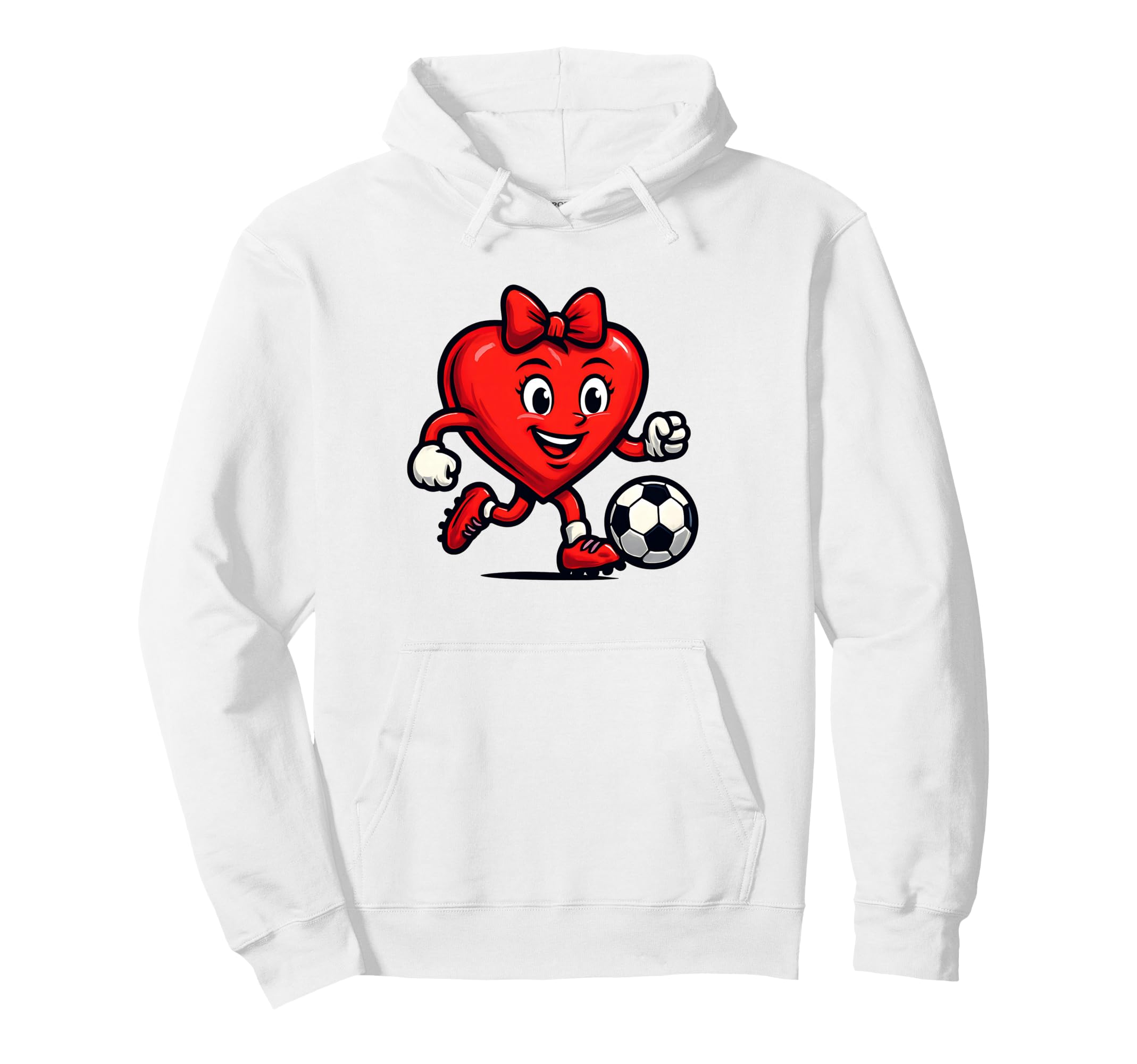 Soccer Valentines Day Heart Coquette Bow Hoodie - Graphic Print Unisex - T-Shirt, Sweatshirt, Hoodie