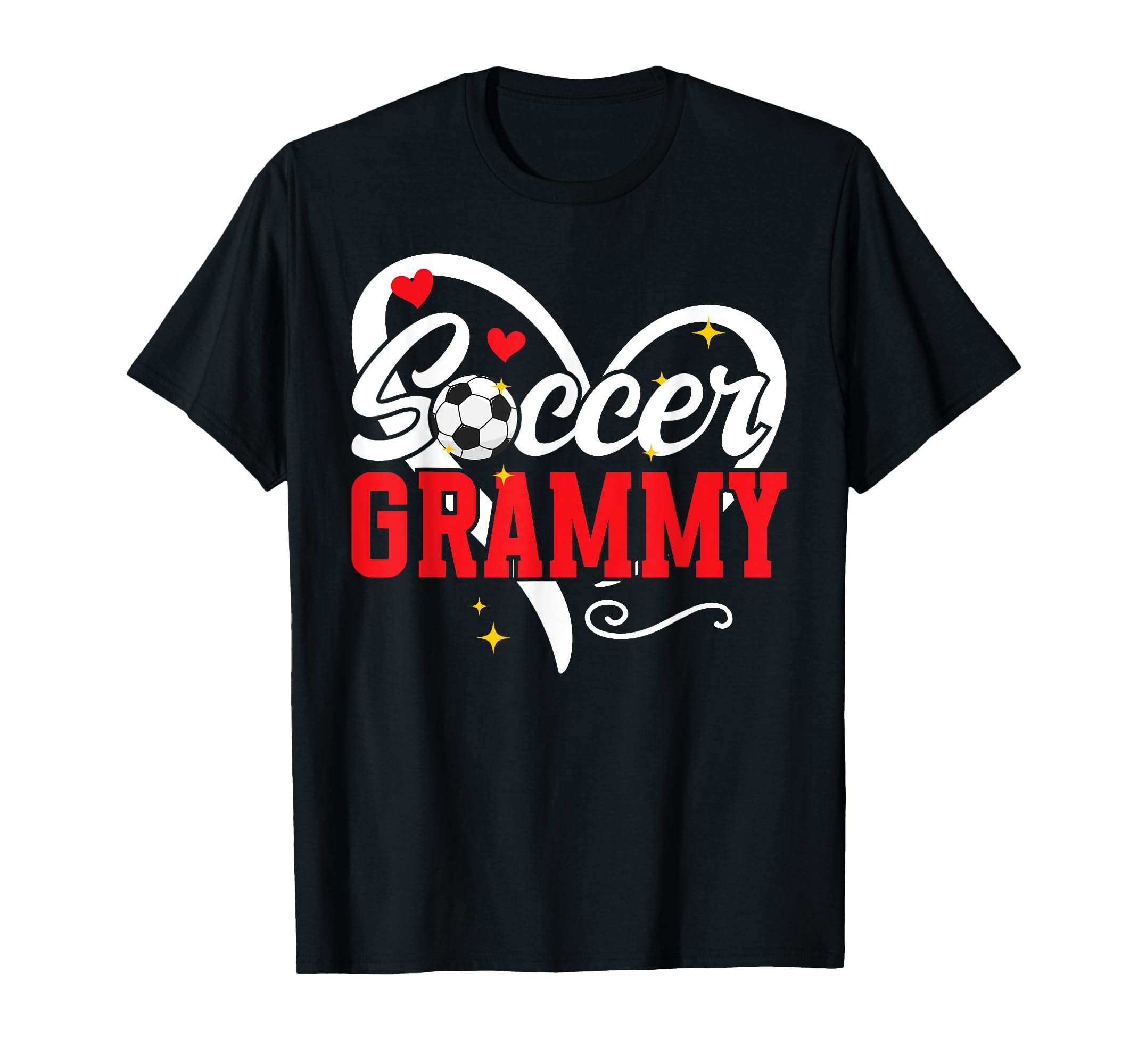 Soccer Grammy Heart Grandma Grammy Soccer T-Shirt - Graphic Print Unisex - T-Shirt, Sweatshirt, Hoodie