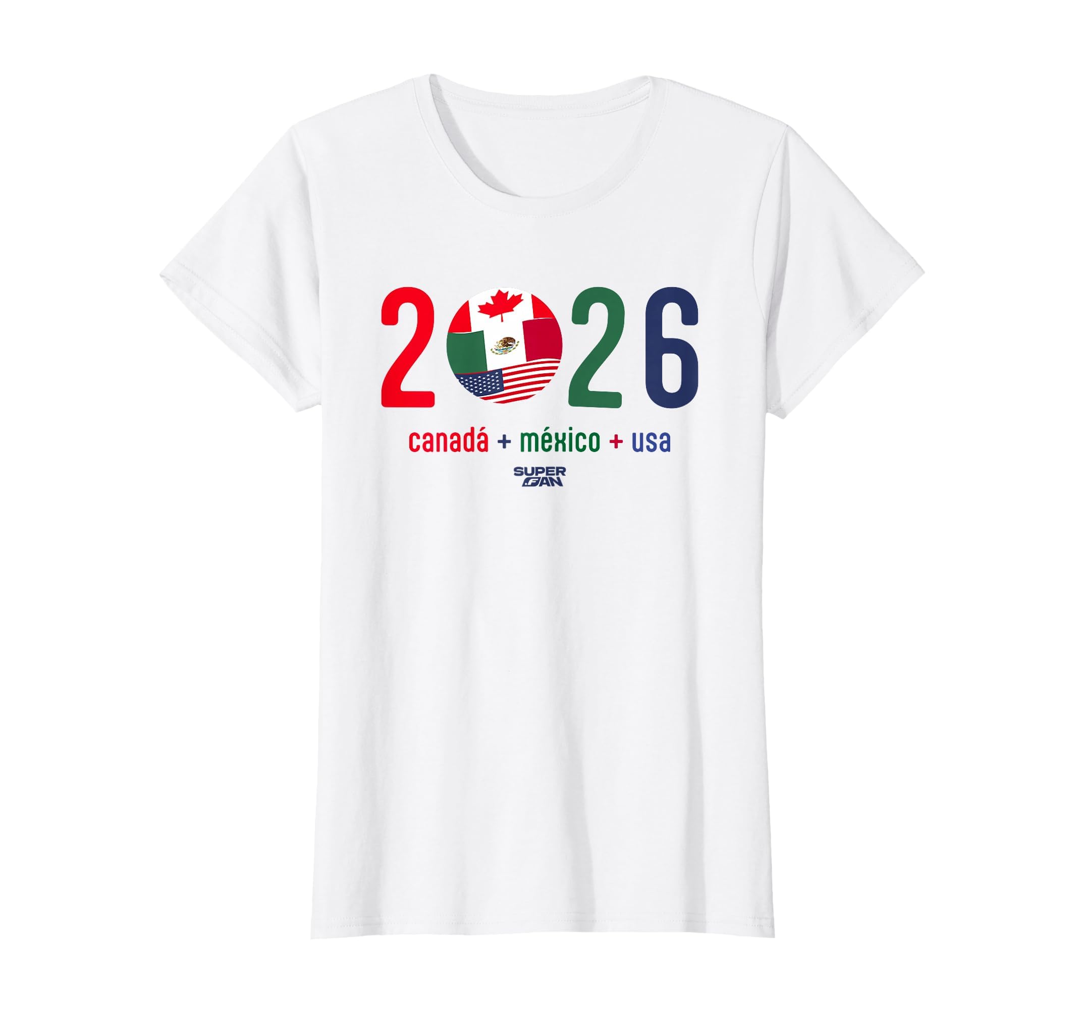 Superfan 2026 Canada Mexico Usa T-Shirt - Streetwear Style for Adults - T-Shirt, Sweatshirt, Hoodie