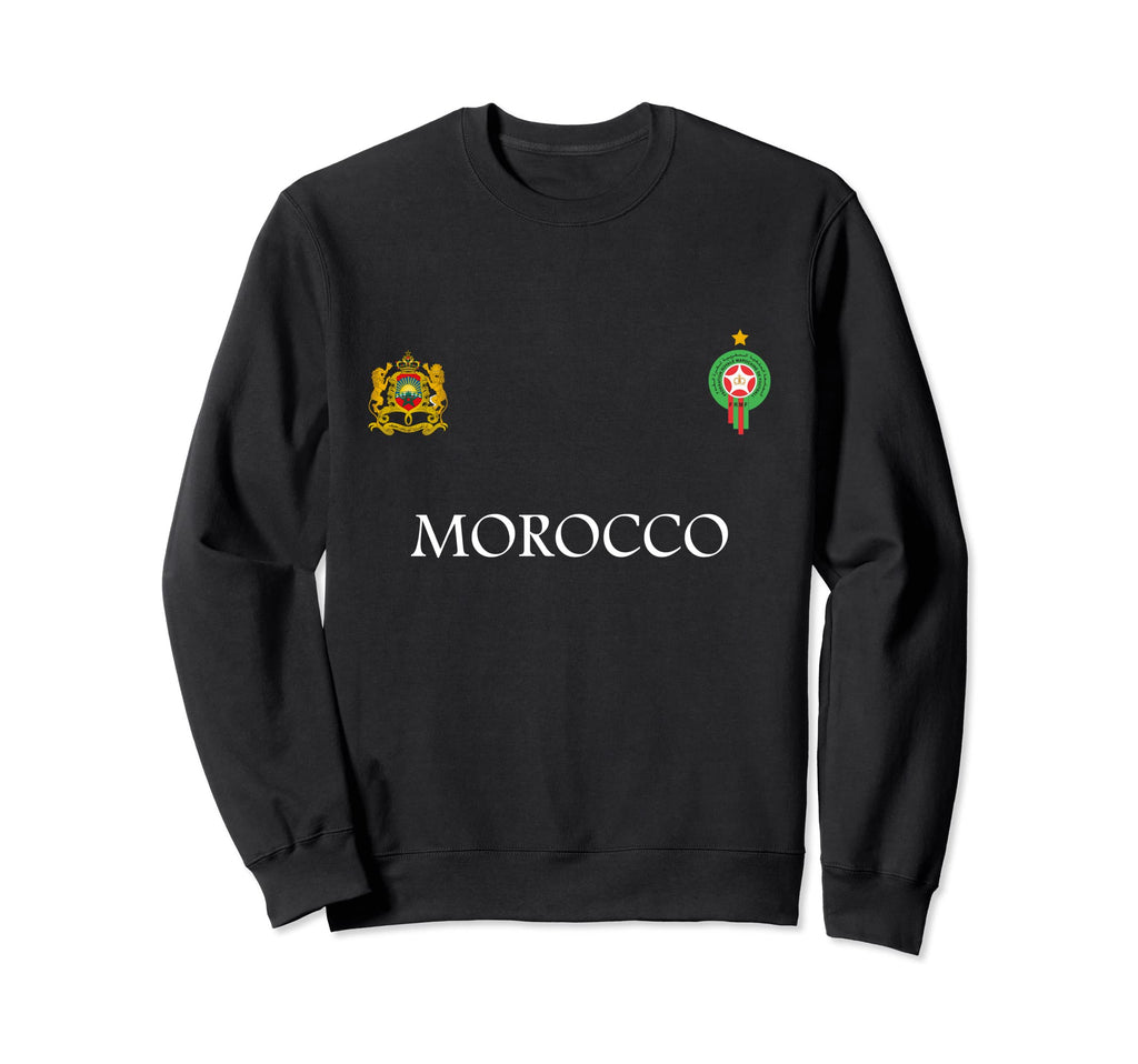 Morocco Flag Moroccan Soccer Morocco Sweatshirt - Graphic Print for Adults - T-Shirt, Sweatshirt, Hoodie