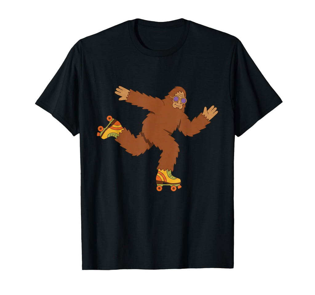 Bigfoot Roller Skating 70S Sasquatch T-Shirt - Novelty Apparel Unisex - T-Shirt, Sweatshirt, Hoodie