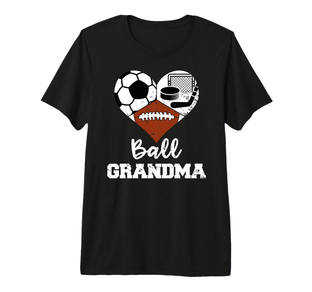 Ball Grandma Heart Funny Soccer T-Shirt - Novelty Apparel Men Women - T-Shirt, Sweatshirt, Hoodie
