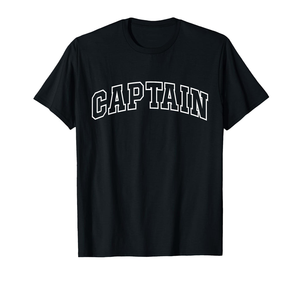 Captain Funny Athletic Lettering T-Shirt - Unique Graphic for Adults - T-Shirt, Sweatshirt, Hoodie