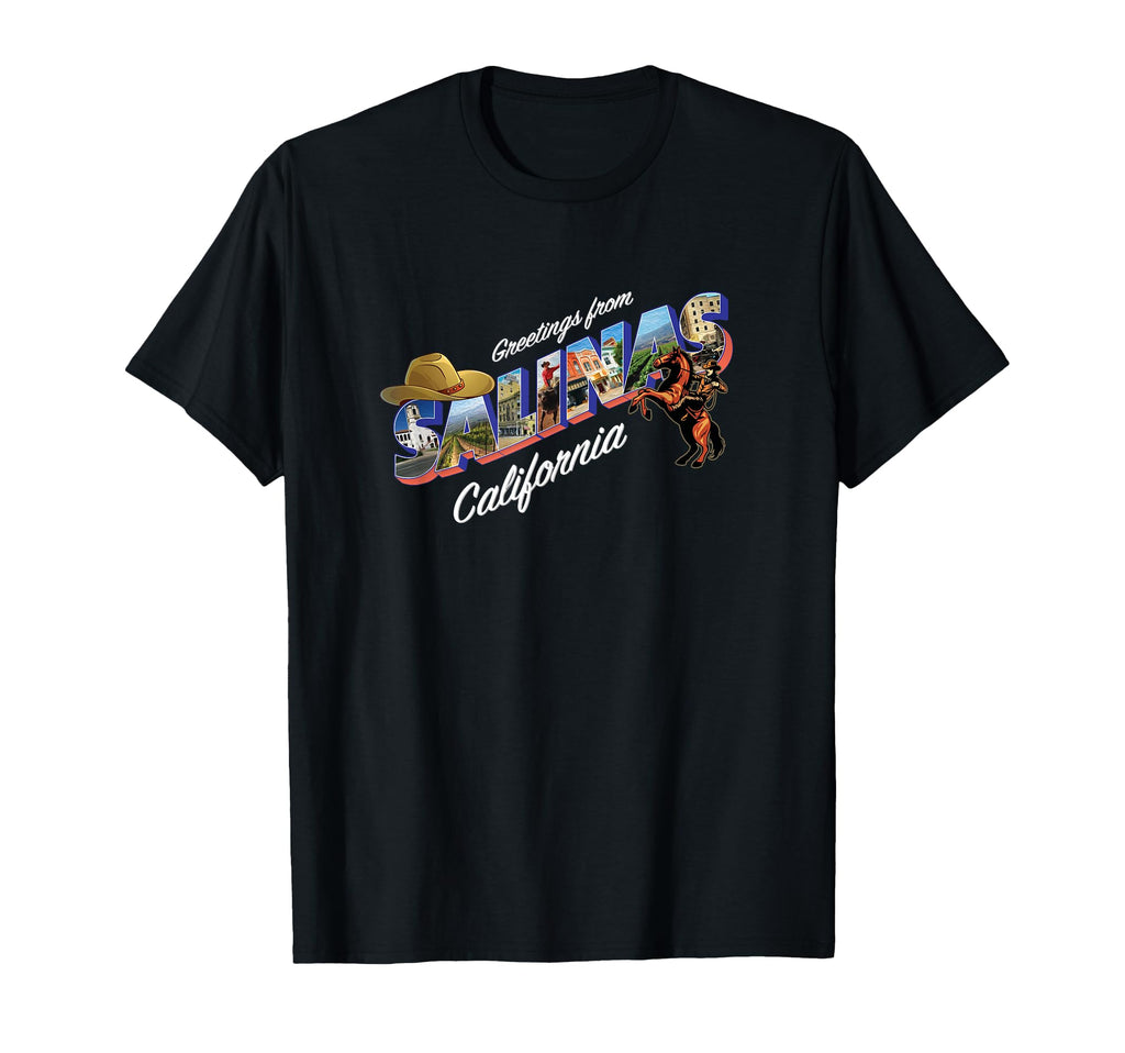Salinas California Large Letter T-Shirt - Casual Everyday Wear for Adults - T-Shirt, Sweatshirt, Hoodie