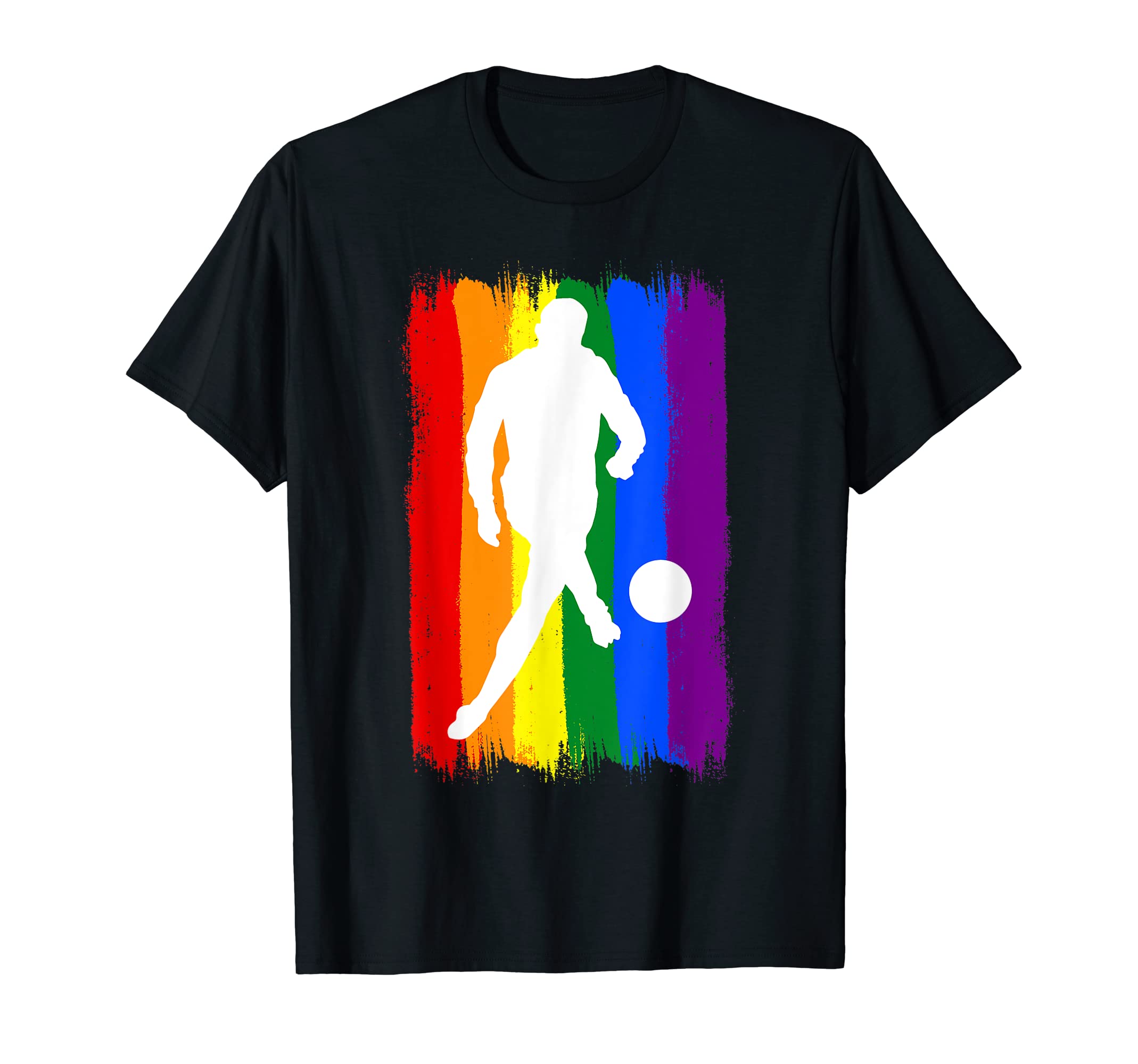 Lgbt Rainbow Flag Soccer T-Shirt - Casual Everyday Wear for Adults - T-Shirt, Sweatshirt, Hoodie