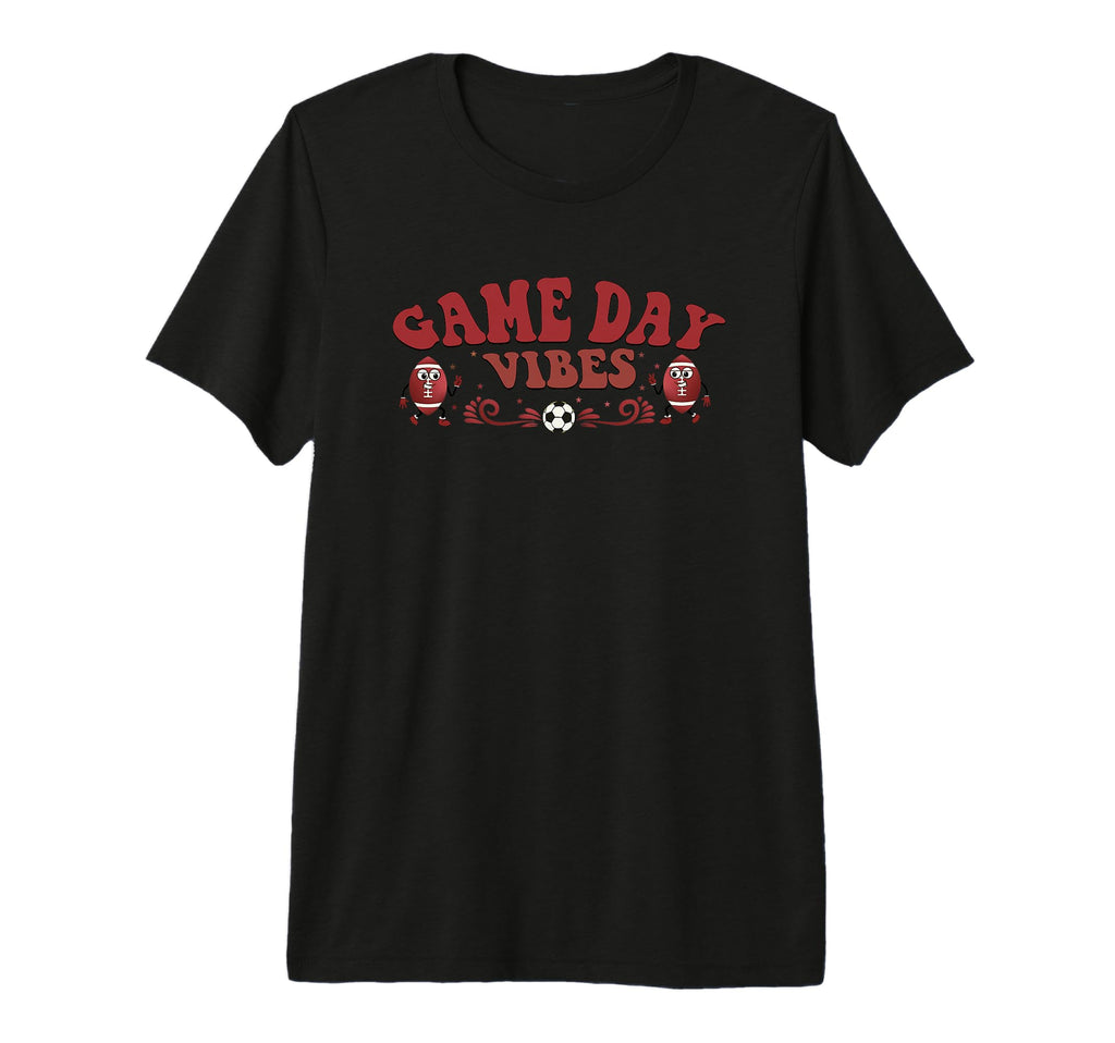 Game Day Vibes Football Soccer Fun T-Shirt - Minimalist Print Men Women - T-Shirt, Sweatshirt, Hoodie