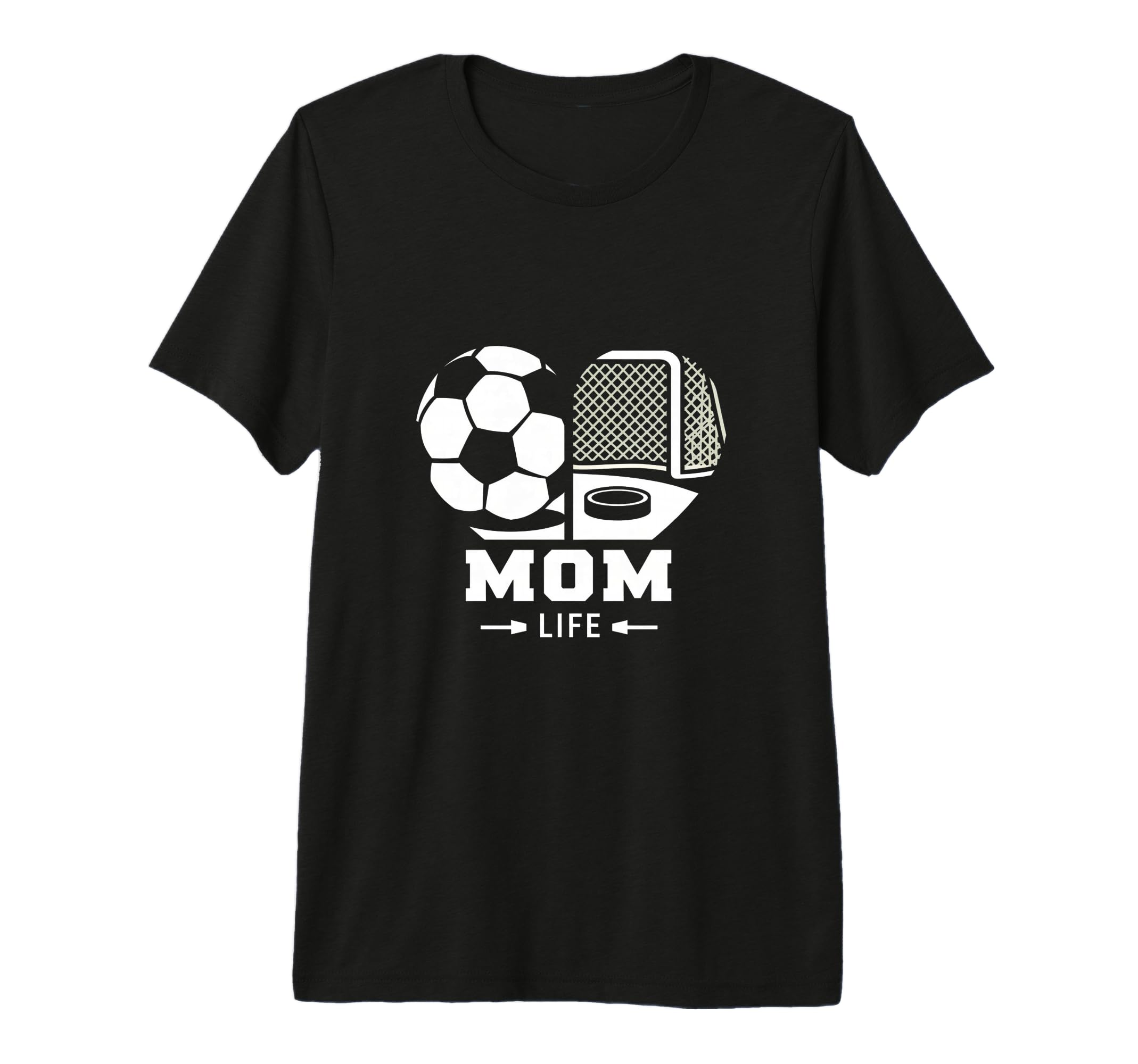 Mom Life Heart Funny Soccer Hockey Mom Tri T-Shirt - Trendy Graphic Unisex - T-Shirt, Sweatshirt, Hoodie