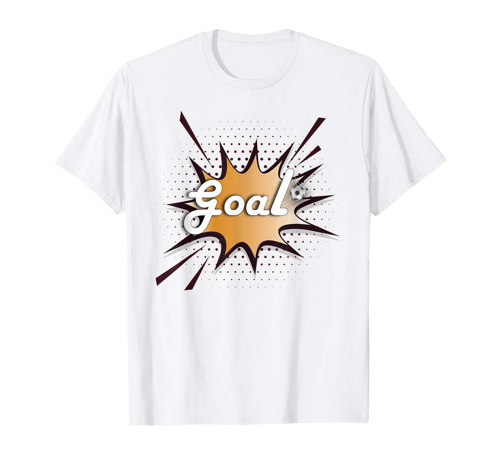 Goal Soccer Ball Net Comic Football Fan Art T-Shirt - Graphic Print Unisex - T-Shirt, Sweatshirt, Hoodie