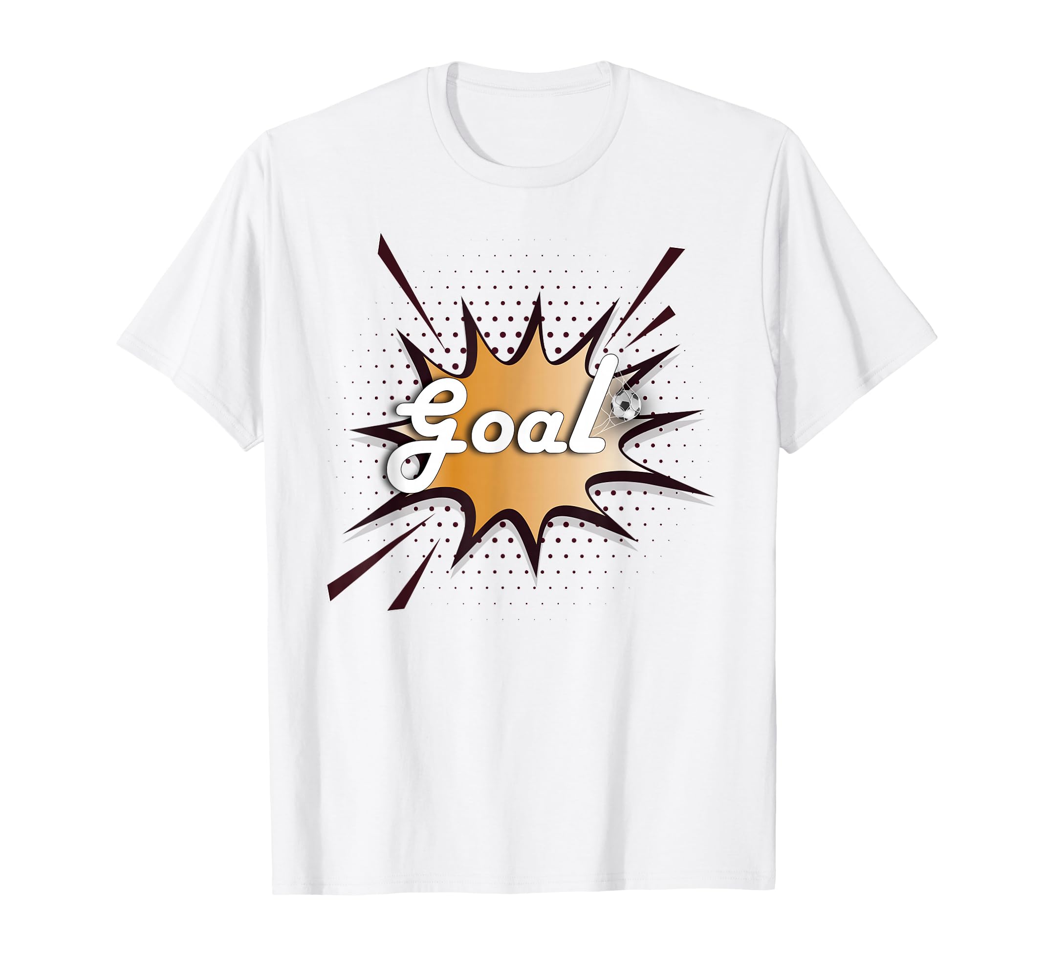 Goal Soccer Ball Net Comic Football Fan Art T-Shirt - Graphic Print Unisex - T-Shirt, Sweatshirt, Hoodie