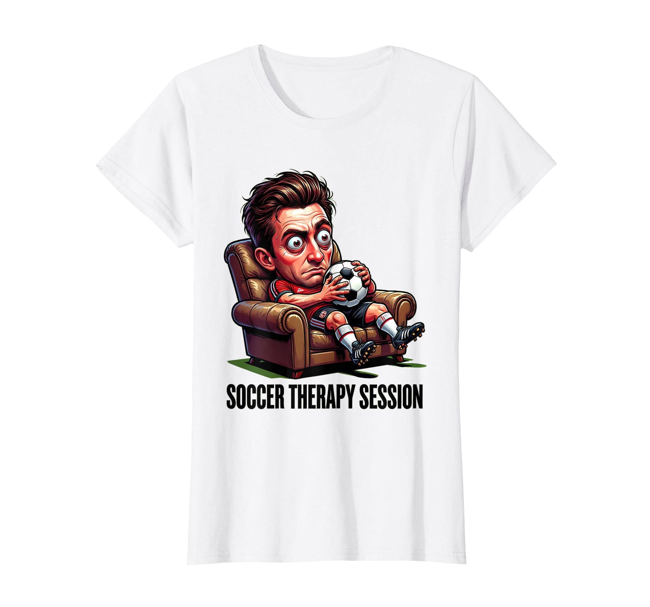 Soccer Therapy Session Funny Fan T-Shirt - Custom Art Print for Adults - T-Shirt, Sweatshirt, Hoodie