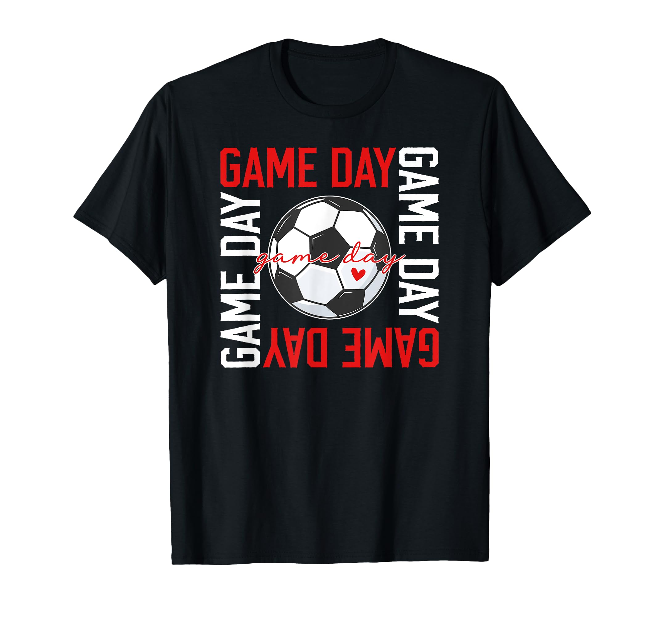 Game Day Soccer Heart Soccer Game Day T-Shirt - Minimalist Print Men Women - T-Shirt, Sweatshirt, Hoodie