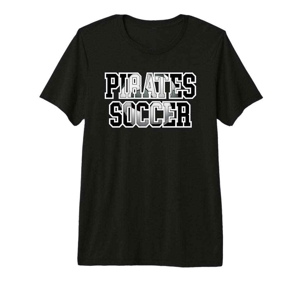 Pirates Soccer Ball School Spirit T-Shirt - Minimalist Print for Adults - T-Shirt, Sweatshirt, Hoodie