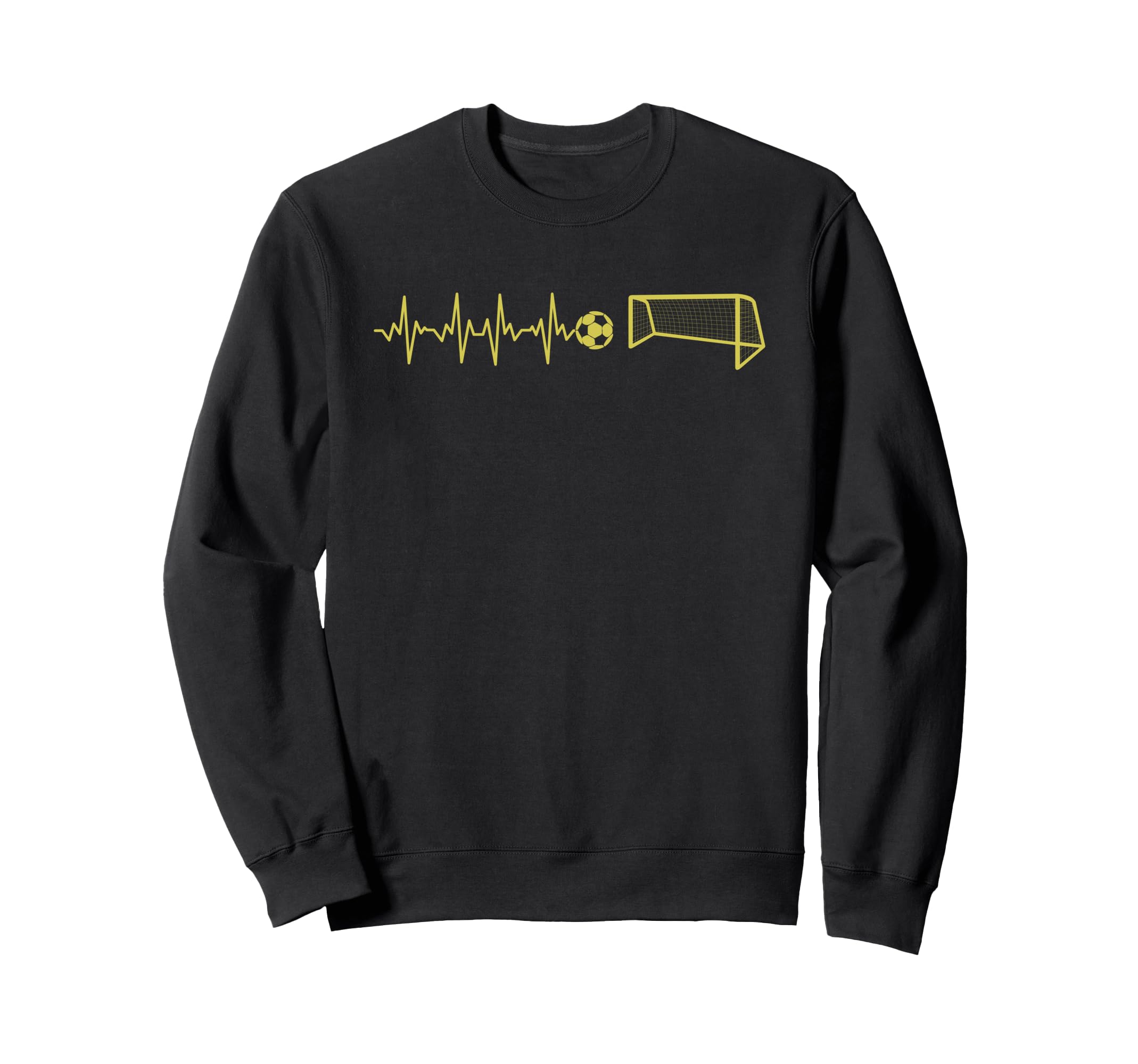 Funny Soccer Heartbeat Ecg Football Sweatshirt - Unique Graphic Men Women - T-Shirt, Sweatshirt, Hoodie