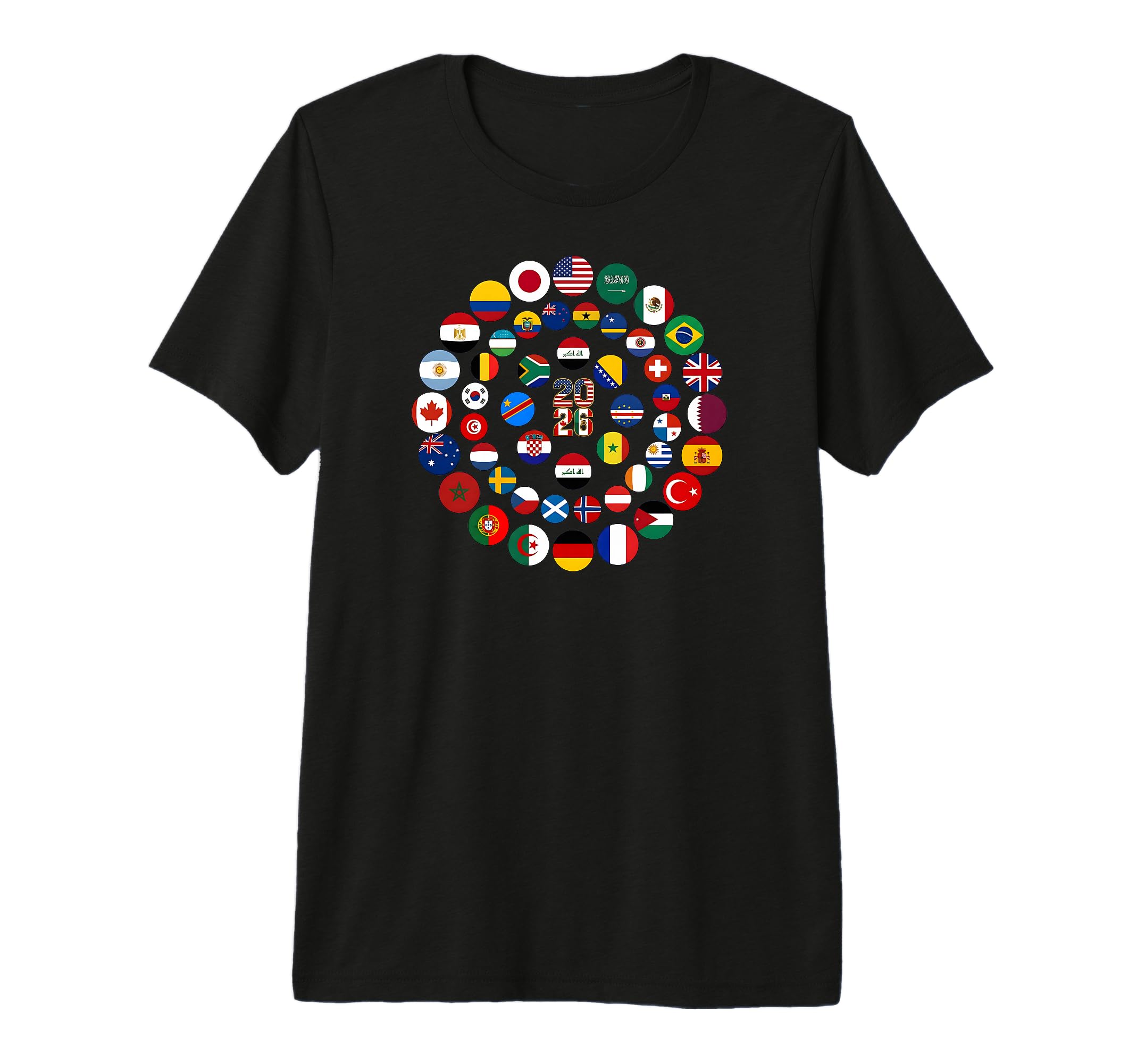 Worldwide Football 2026 Flags T-Shirt - Casual Everyday Wear Men Women - T-Shirt, Sweatshirt, Hoodie