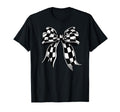 Checkered Bow Tie Flag Automobile Motor T-Shirt - Graphic Print Unisex - T-Shirt, Sweatshirt, Hoodie