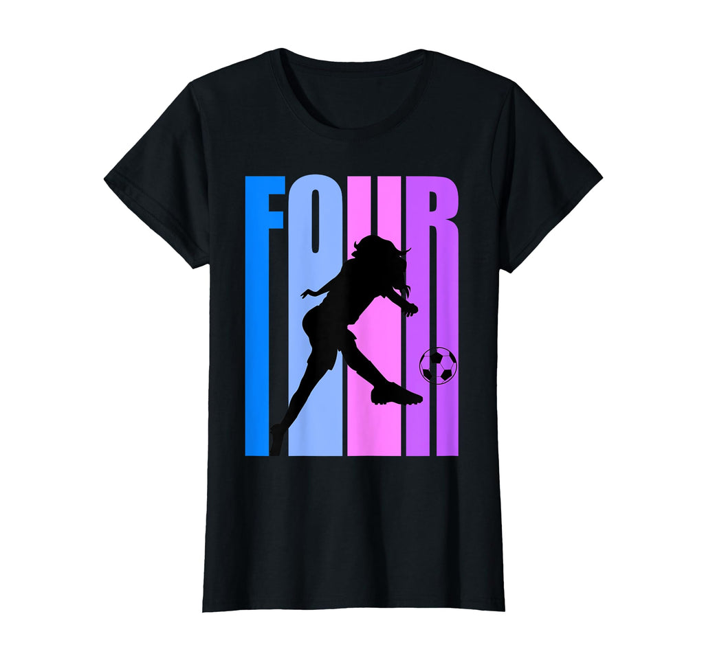 4Th Soccer Birthday Goals Score Plays T-Shirt - Unique Graphic for Adults - T-Shirt, Sweatshirt, Hoodie