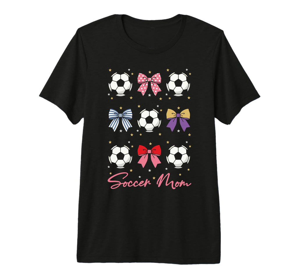 Soccer Bow Soccer Mom Tri Blend T-Shirt - Unique Graphic for Adults - T-Shirt, Sweatshirt, Hoodie
