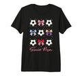 Soccer Bow Soccer Mom Tri Blend T-Shirt - Unique Graphic for Adults - T-Shirt, Sweatshirt, Hoodie
