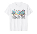 Tie Dye Roller Skating Teen Peace Love T-Shirt - Fun Novelty Design Unisex - T-Shirt, Sweatshirt, Hoodie