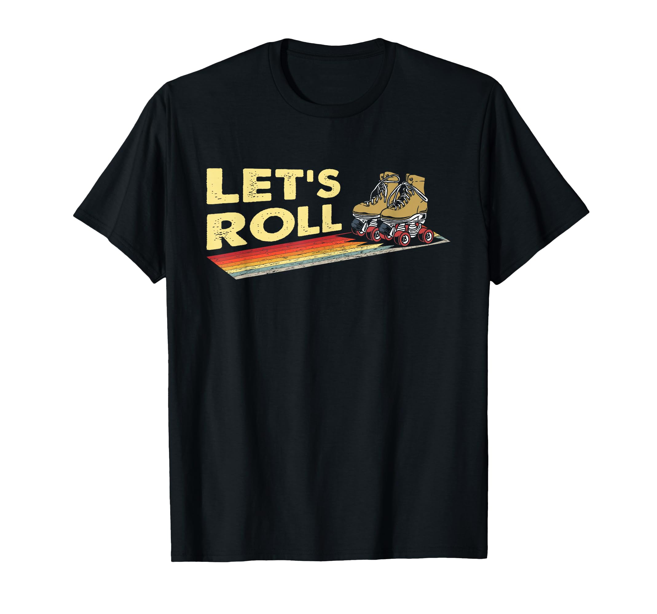 70S 80S Roller Skating Lets Roll T-Shirt - Minimalist Print for Adults - T-Shirt, Sweatshirt, Hoodie