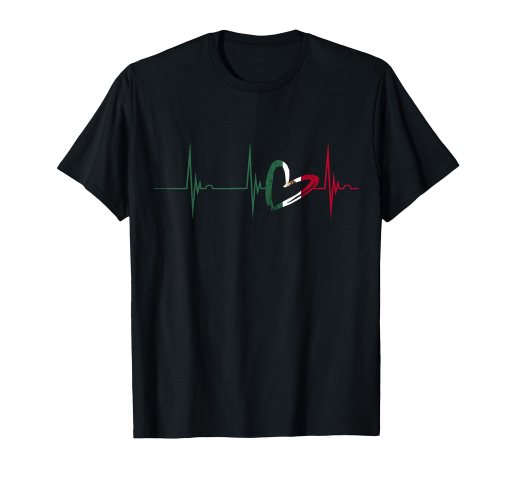 Mexico Heart Mexico Flag Heartbeat T-Shirt - Streetwear Style Men Women - T-Shirt, Sweatshirt, Hoodie