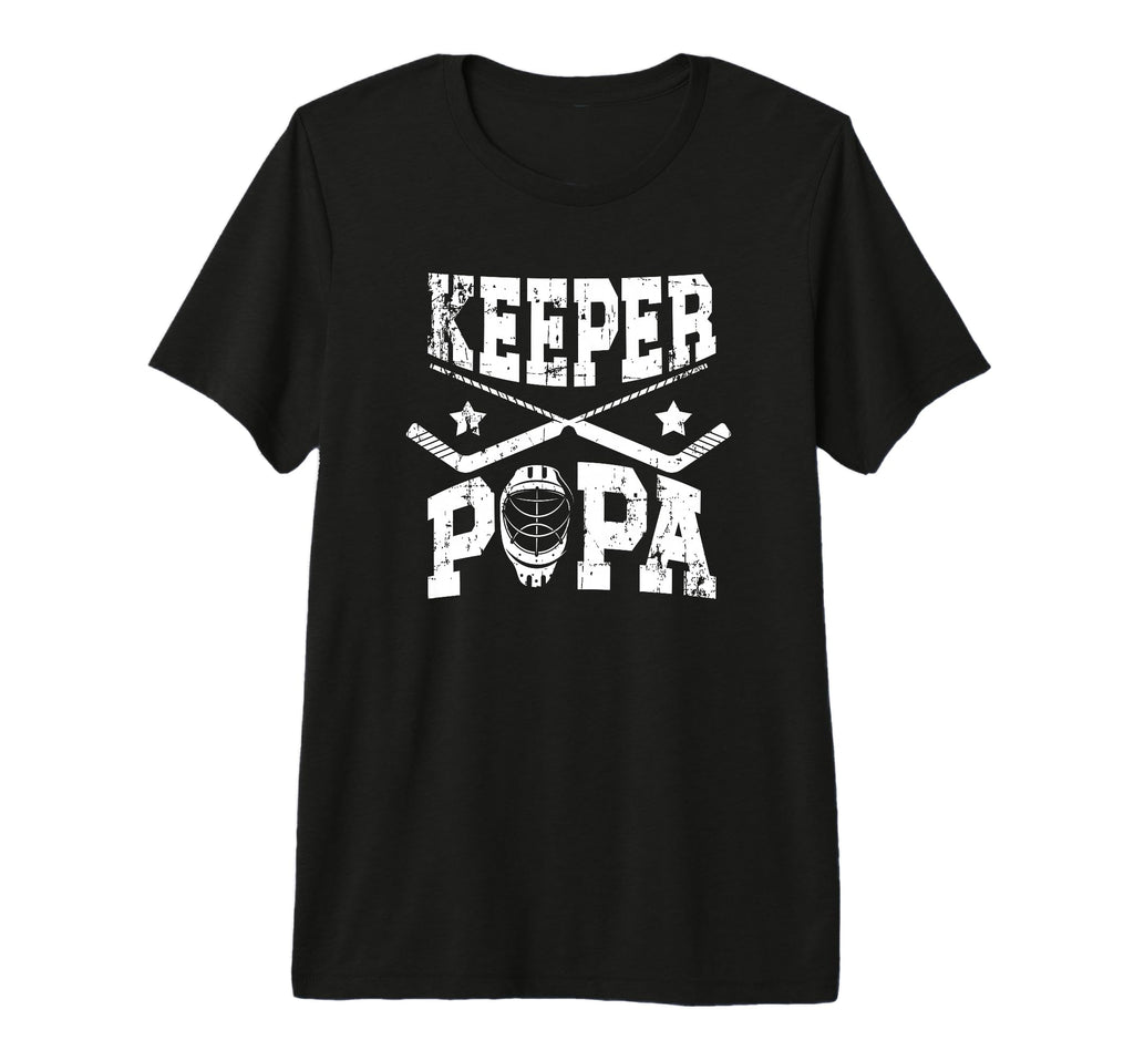 Mens Ice Hockey Keeper Papa Ice Hockey T-Shirt - Trendy Graphic Unisex - T-Shirt, Sweatshirt, Hoodie