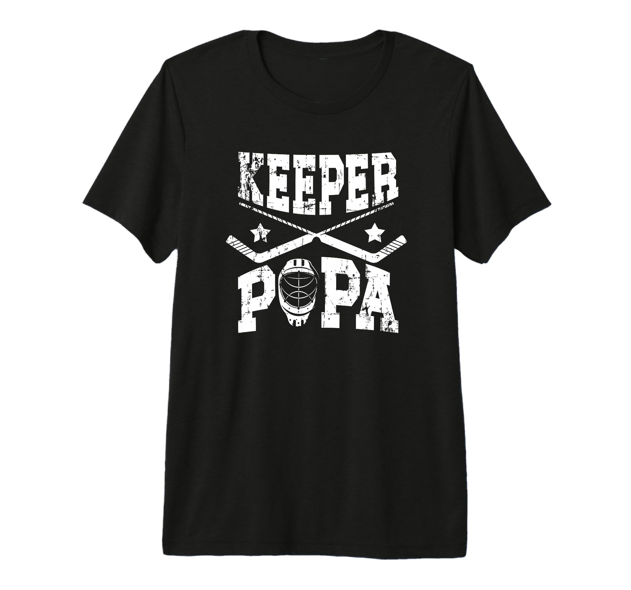 Mens Ice Hockey Keeper Papa Ice Hockey T-Shirt - Trendy Graphic Unisex - T-Shirt, Sweatshirt, Hoodie