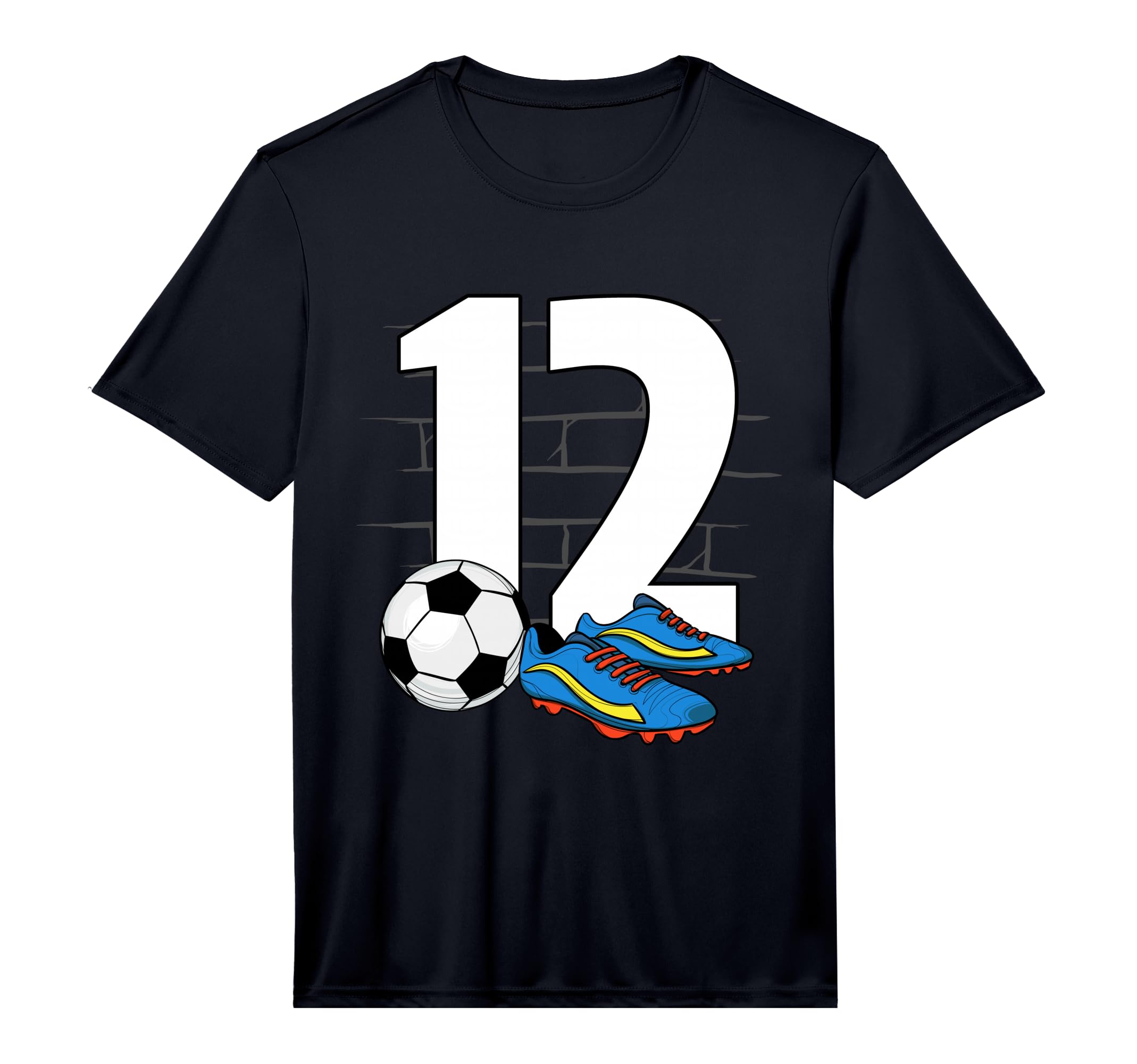 12Th Birthday Soccer Player Football 12 T-Shirt - Graphic Print for Adults - T-Shirt, Sweatshirt, Hoodie