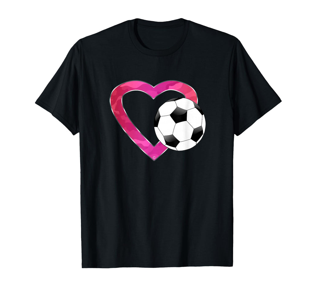 I Love Soccer Heart Ball Teens T-Shirt - Unique Graphic for Adults - T-Shirt, Sweatshirt, Hoodie