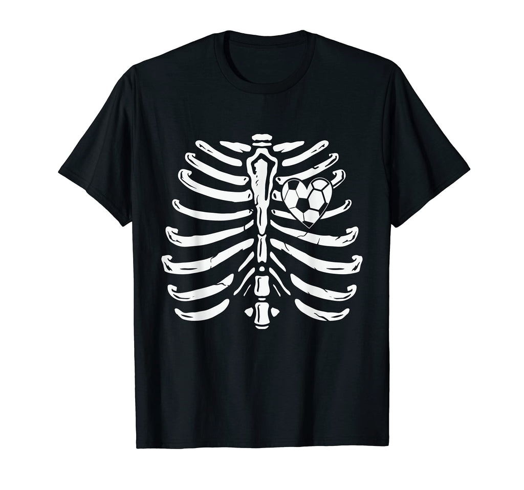 Soccer Player Heart Skeleton Ribs T-Shirt - Graphic Print for Adults - T-Shirt, Sweatshirt, Hoodie