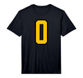 Yellow Black Sports Team Number 0 T-Shirt - Unique Graphic for Adults - T-Shirt, Sweatshirt, Hoodie