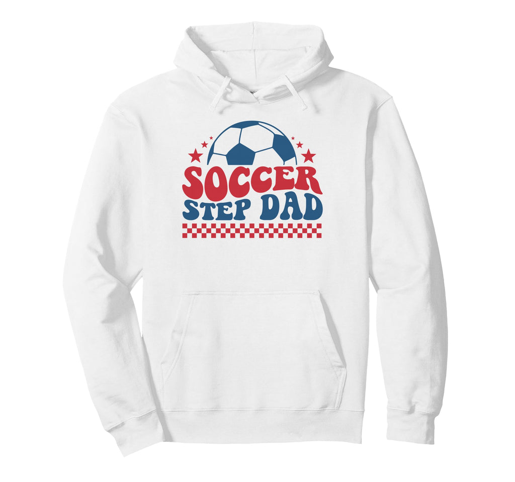 Soccer Step Dad Father Soccer Hoodie - Minimalist Print for Adults - T-Shirt, Sweatshirt, Hoodie