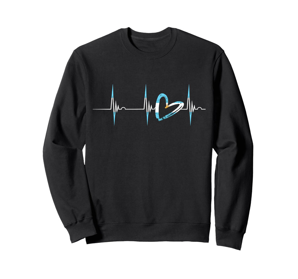 Heartbeat Ekg Pulse Argentinian Sweatshirt - Custom Art Print Men Women - T-Shirt, Sweatshirt, Hoodie