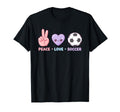 Peace Love Soccer Kawaii Teen T-Shirt - Graphic Print for Adults - T-Shirt, Sweatshirt, Hoodie