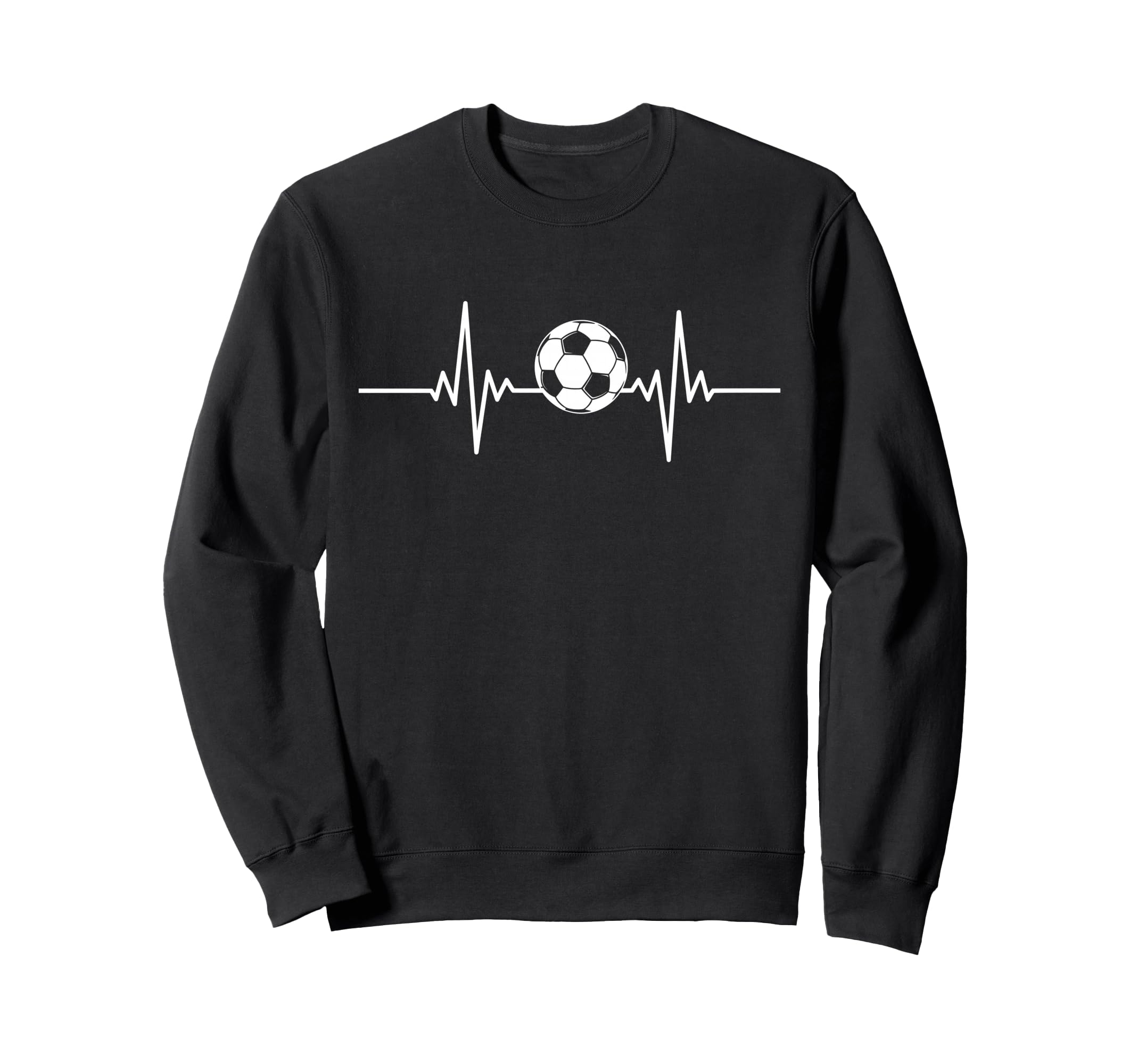 Soccer Heartbeat Soccer Ball Heartbeat Sweatshirt - Novelty Apparel Unisex - T-Shirt, Sweatshirt, Hoodie