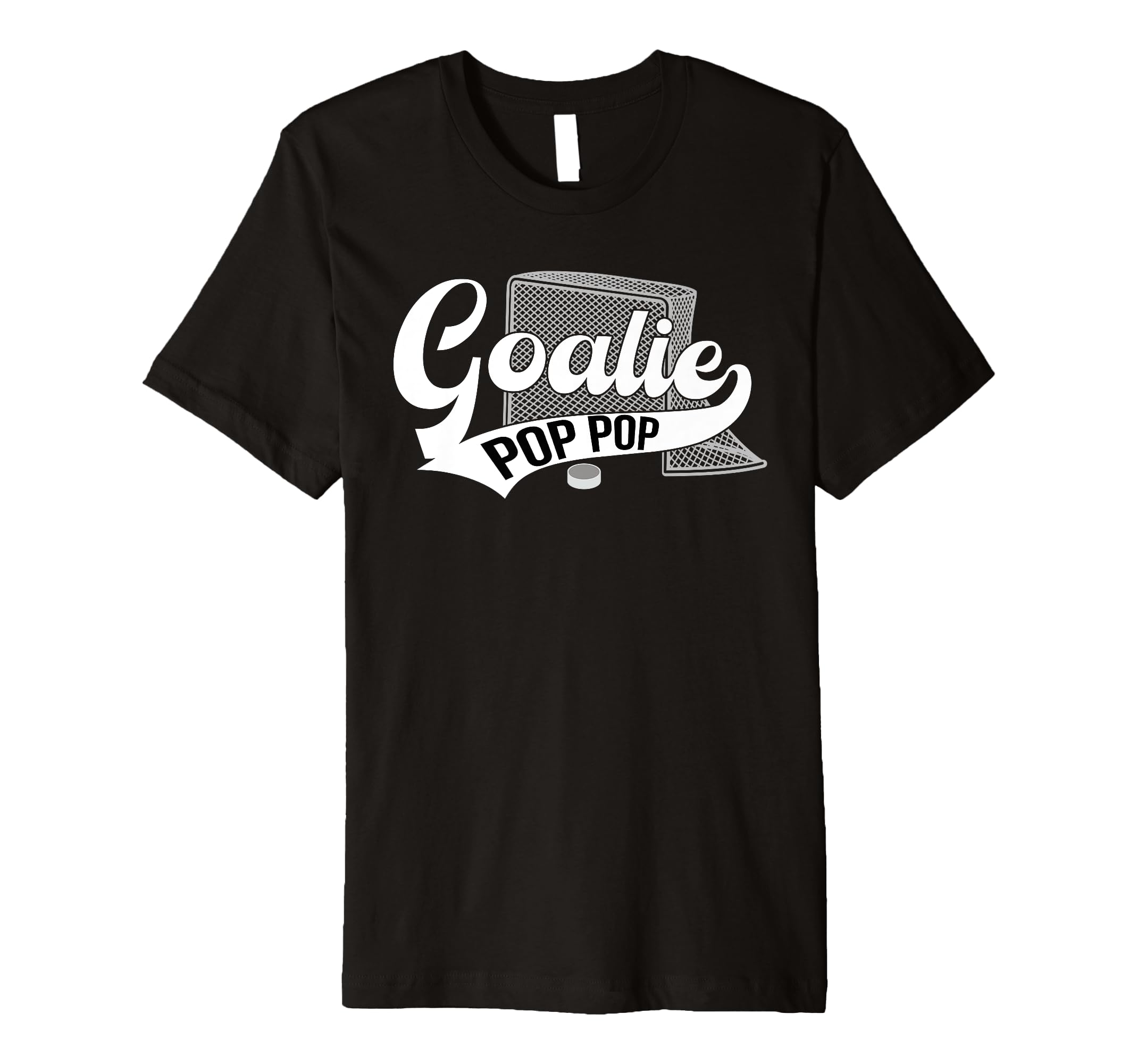 Mens Ice Hockey Goalie Pop Pop Ice T-Shirt - Novelty Apparel for Adults - T-Shirt, Sweatshirt, Hoodie