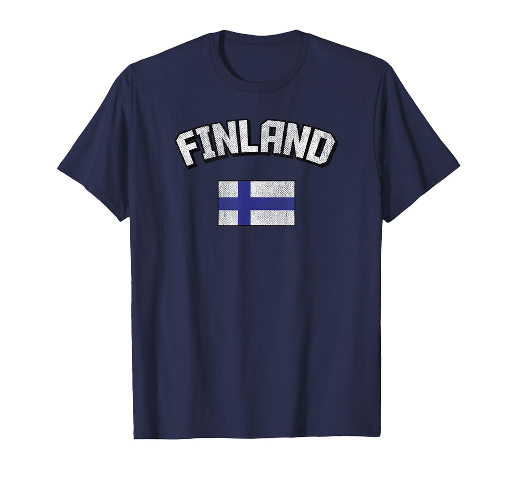 Finland Flag Distressed Finnish T-Shirt - Casual Everyday Wear Men Women - T-Shirt, Sweatshirt, Hoodie