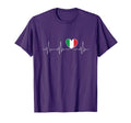 Italia Love Heartbeat And Italian T-Shirt - Novelty Apparel for Adults - T-Shirt, Sweatshirt, Hoodie