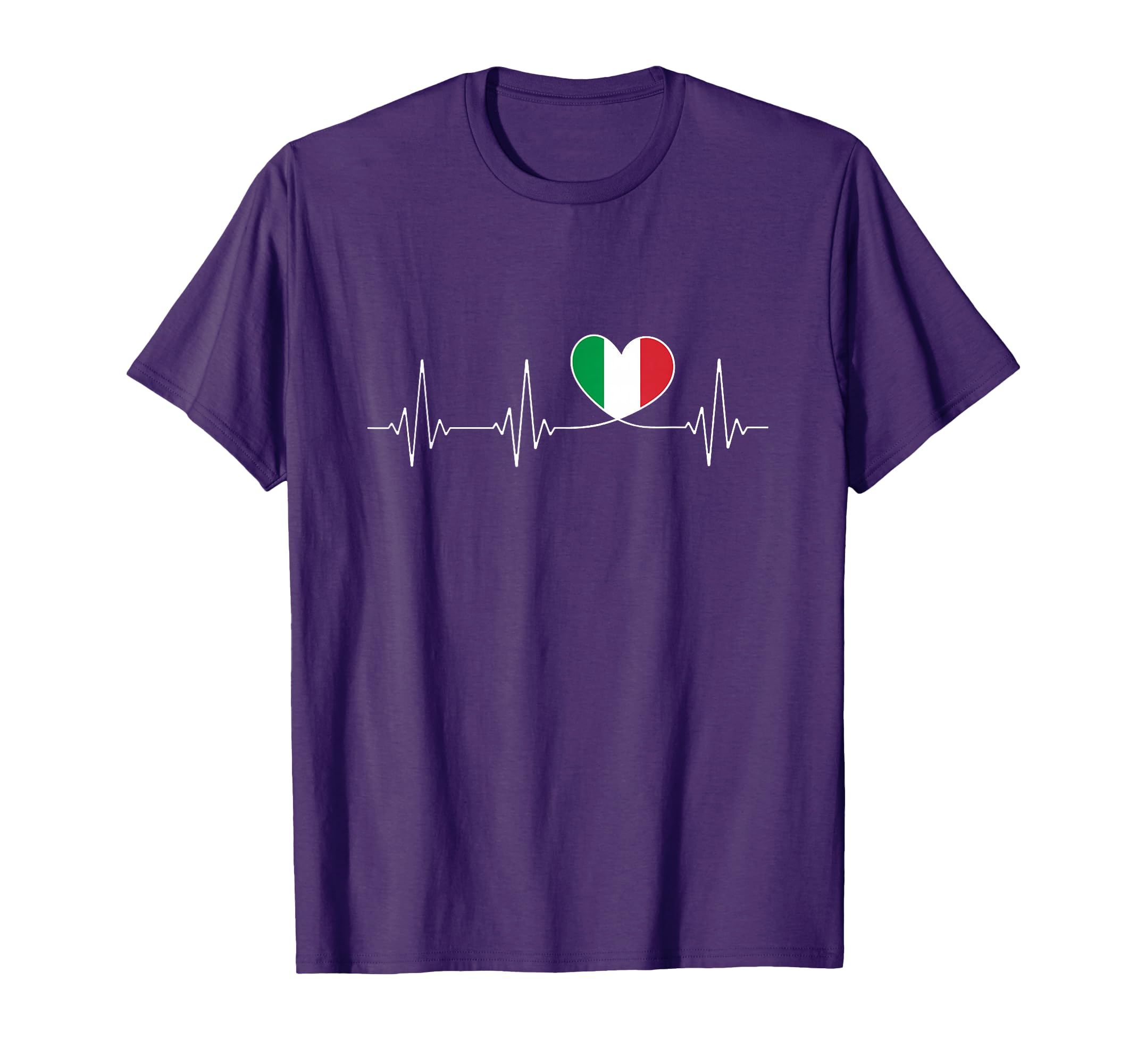 Italia Love Heartbeat And Italian T-Shirt - Novelty Apparel for Adults - T-Shirt, Sweatshirt, Hoodie