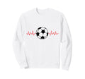 Soccer Ball Heartbeat Players And Soccer Sweatshirt - Graphic Print Unisex - T-Shirt, Sweatshirt, Hoodie