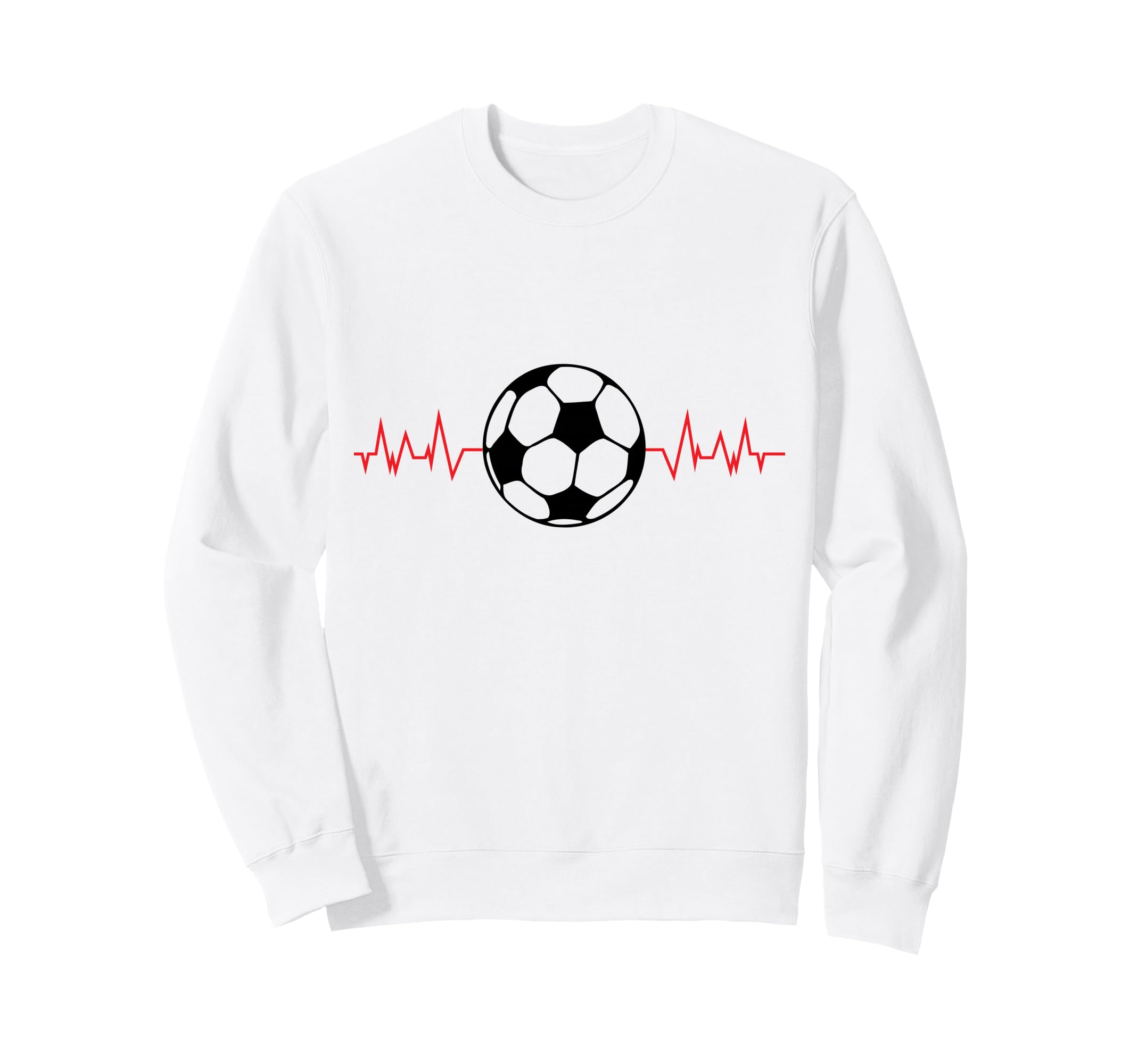 Soccer Ball Heartbeat Players And Soccer Sweatshirt - Graphic Print Unisex - T-Shirt, Sweatshirt, Hoodie