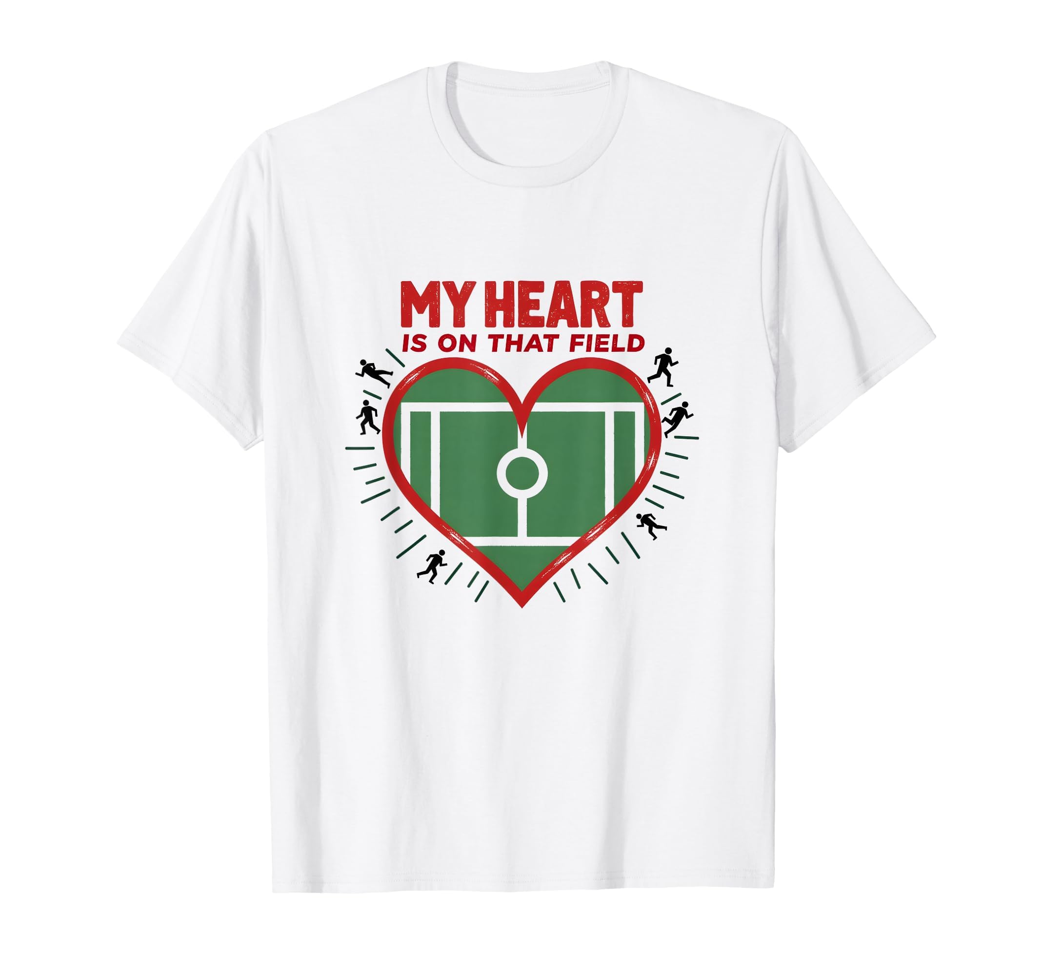 My Heart Is That Field Soccer Fan T-Shirt - Minimalist Print Men Women - T-Shirt, Sweatshirt, Hoodie