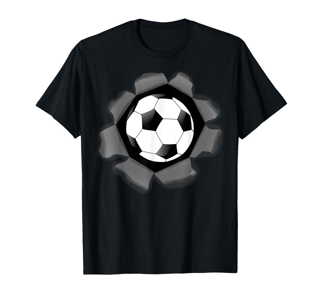 Funny Soccer Ball Burst Adults T-Shirt - Minimalist Print Unisex - T-Shirt, Sweatshirt, Hoodie