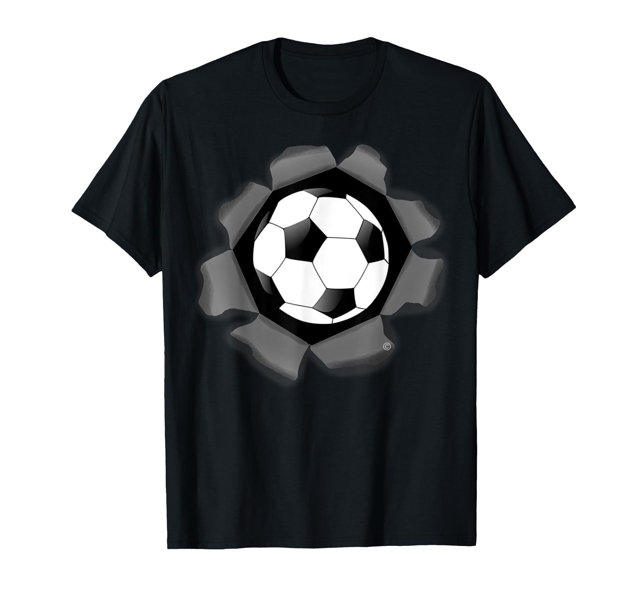 Funny Soccer Ball Burst Adults T-Shirt - Minimalist Print Unisex - T-Shirt, Sweatshirt, Hoodie