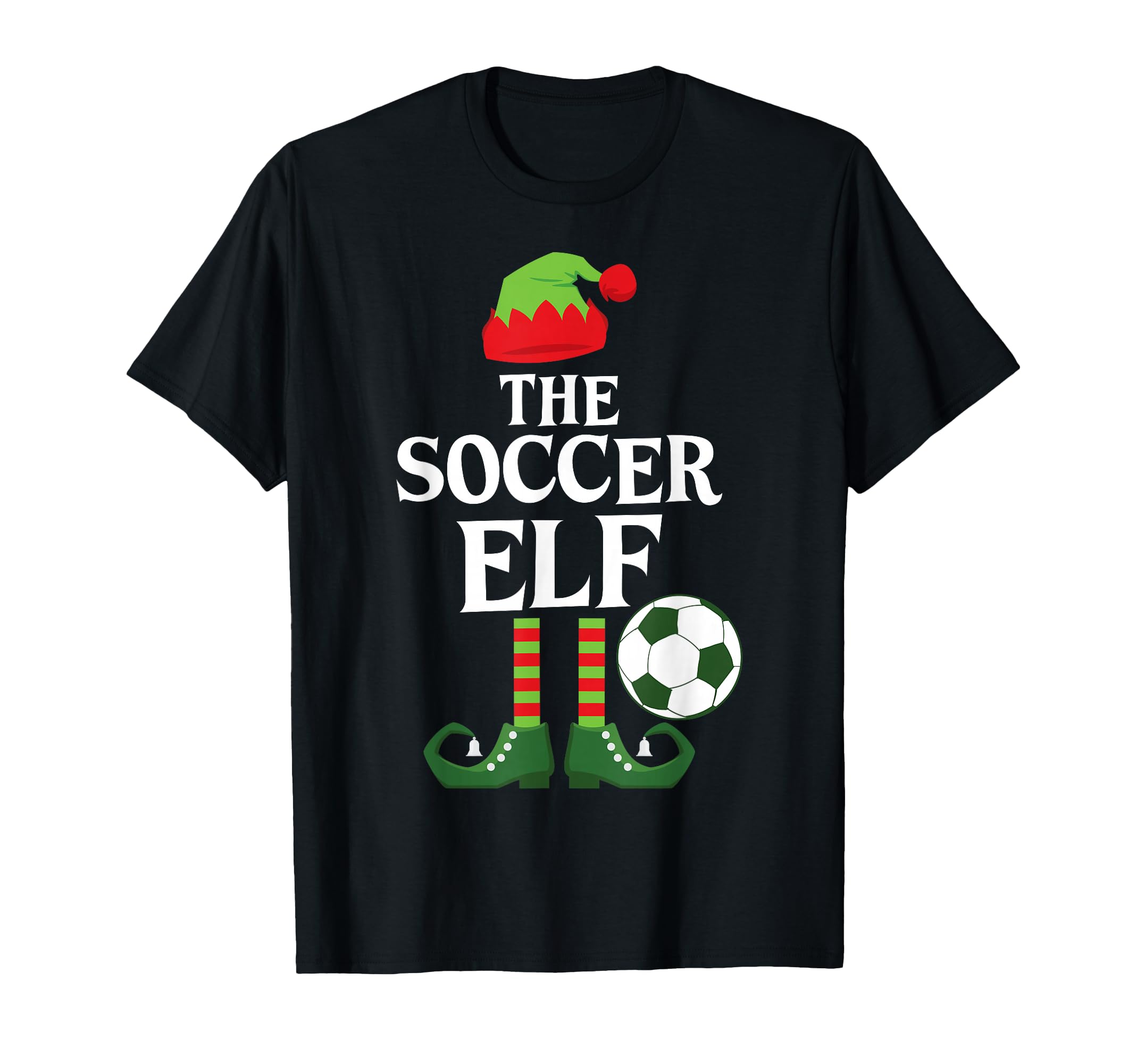 Soccer Elf Family Group Matching Party T-Shirt - Graphic Print for Adults - T-Shirt, Sweatshirt, Hoodie