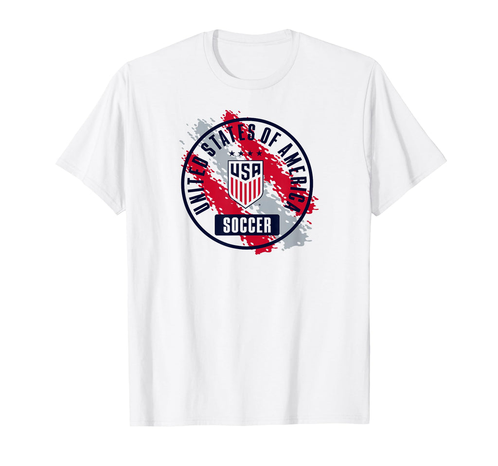 Usa Soccer Paint White Uswnt T-Shirt - Custom Art Print Men Women - T-Shirt, Sweatshirt, Hoodie